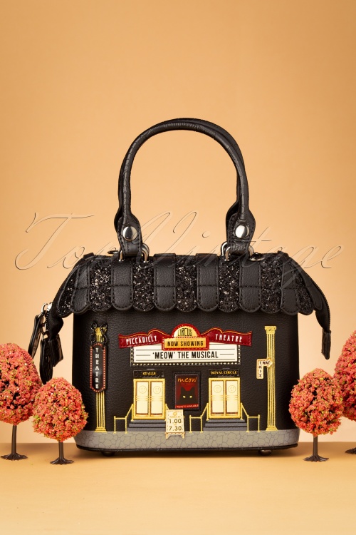 Vendula - 50s Piccadilly Theatre Mini Grab Bag in Black
