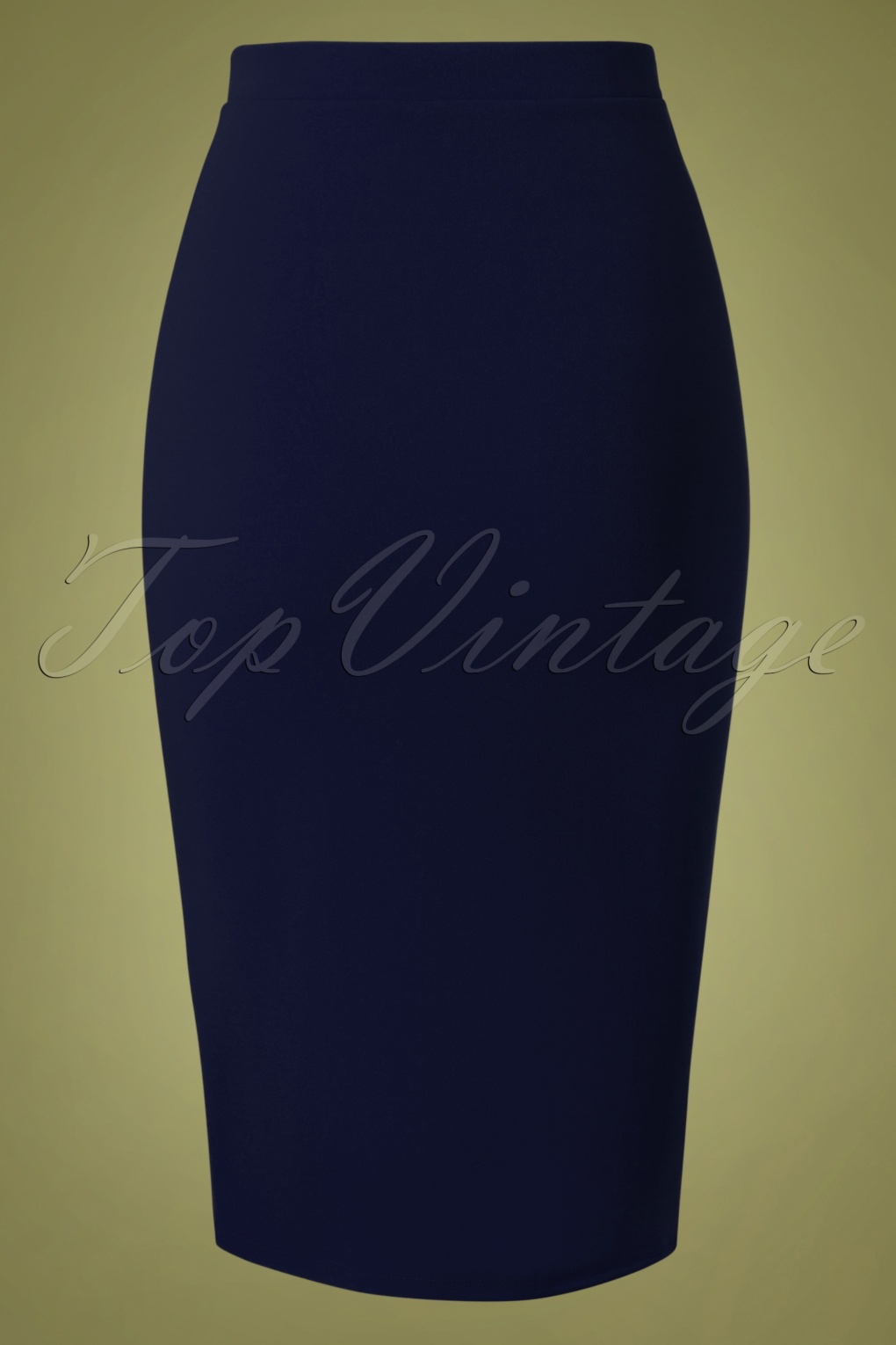 navy pencil skirt midi