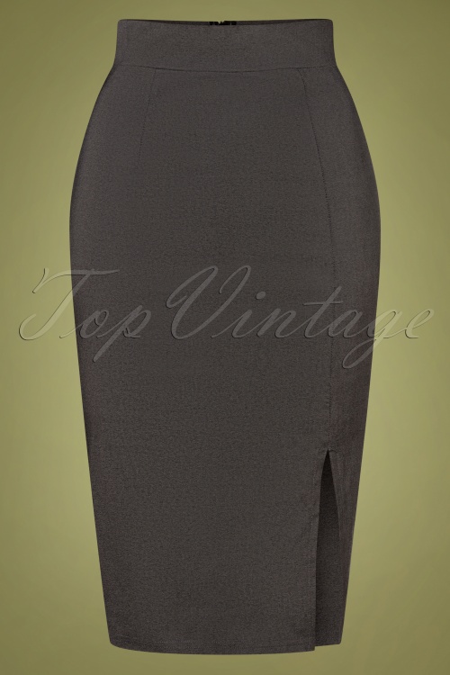 Vintage Chic for Topvintage - 50s Eleonora Pencil Skirt in Grey