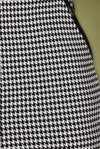Collectif Clothing - Odilia skinny broek met pied-de-poule in zwart en wit 3