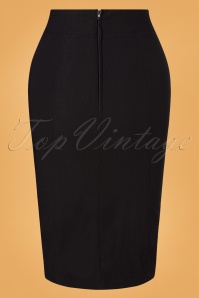 Steady Clothing - Cora Pencil Skirt Années 50 en Noir 3