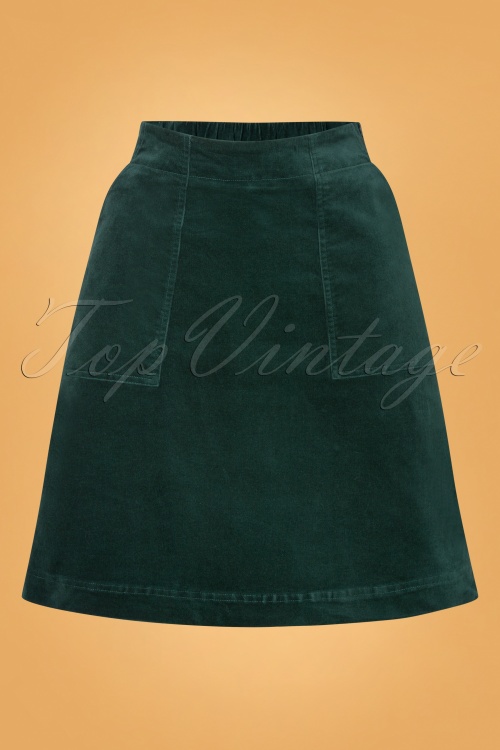 Seasalt - 60s May's Rocket Skirt in Thicket Green