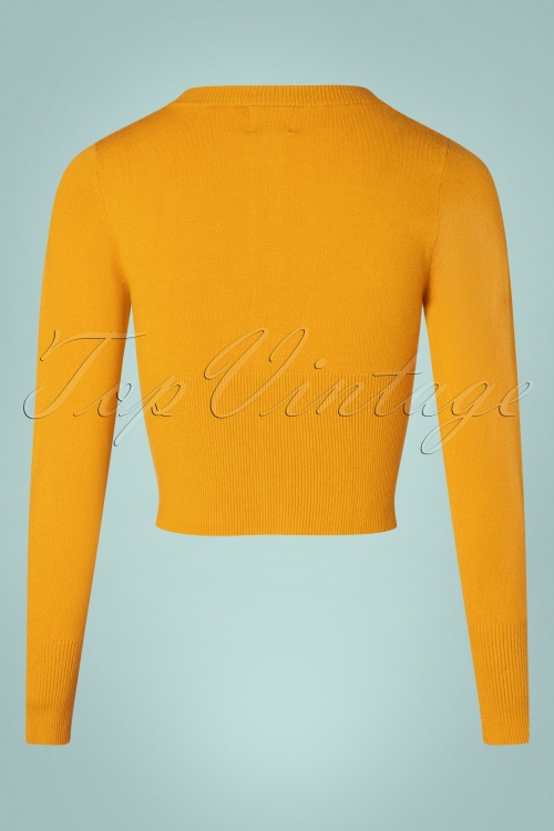 Banned Retro - Dolly Cardigan in Senf 2