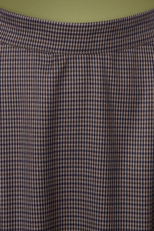 Banned Retro - 40s Cute Check Mate Swing Skirt in Grey 3