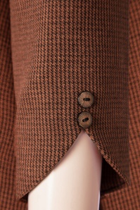 Banned Retro - 50s The Lady Jane Swing Dress in Brown Houndstooth 4