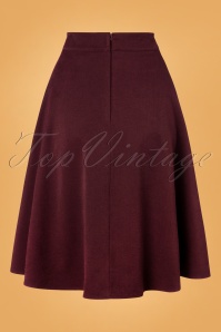 Banned Retro - Sophisticated lady swing rok in aubergine 2