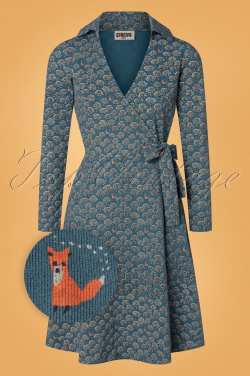 Circus - Fenna Fox Dress Années 60 en Bleu