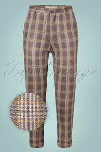 Louche - 60s Jaylo Clan Check Trousers in Grey
