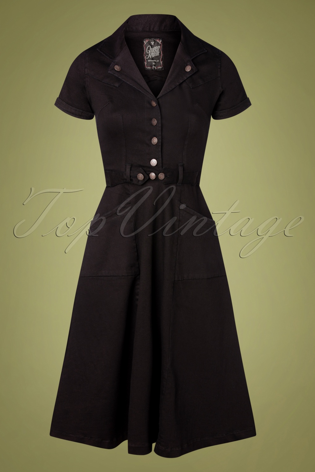 denim shirtwaist dress