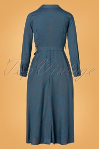 Pretty Vacant - Lulu Dots maxi jurk in blauw 3