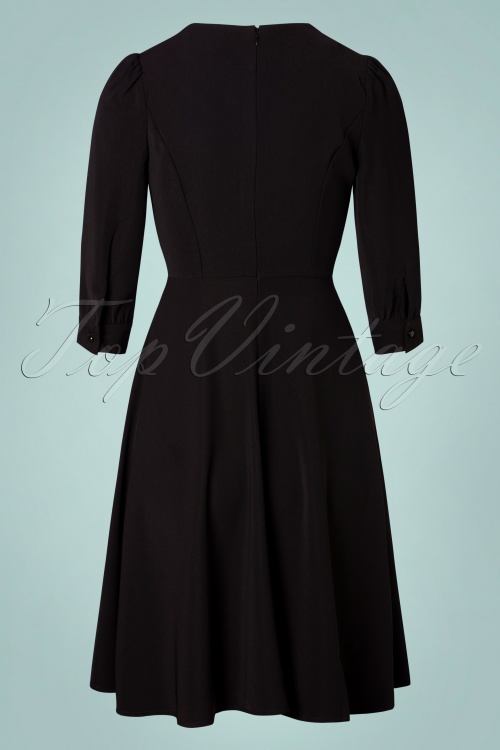 Banned Retro - 50s Gals Night Swing Dress in Black 4