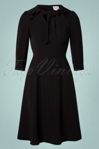 Banned Retro - 50s Gals Night Swing Dress in Black