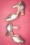 Miss L-Fire - 40s Amber Mary Jane Pumps in Silver 3