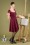Collectif ♥ Topvintage - Kristy Plain Swing Dress Années 50 en Bordeaux 2