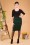 Collectif ♥ Topvintage - 50s Polly Polka Flock Pencil Skirt in Green 2
