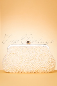 Collectif Clothing - Olla Pearl Clutch in Elfenbein 4