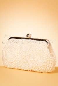 Collectif Clothing - Olla parel clutch in ivoor
