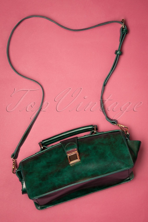 Collectif Clothing - 50s Keira Doctors Bag in Green