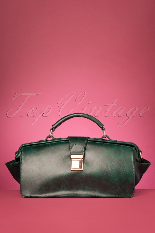 Collectif Clothing - 50s Keira Doctors Bag in Green 3