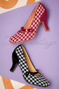 Banned Retro - 50s Gene Houndstooth Pumps in Black and White 4
