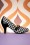 Banned Retro - Gene Houndstooth pumps in zwart en wit