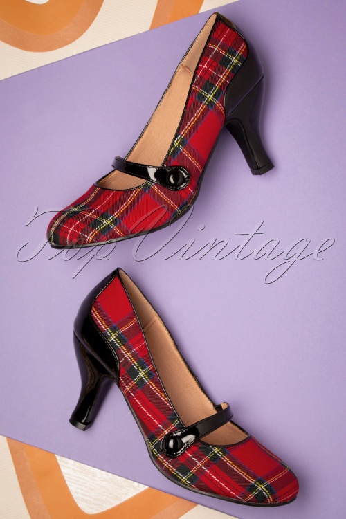 Banned 33562 Pumps Red Checked 10092020 006 W