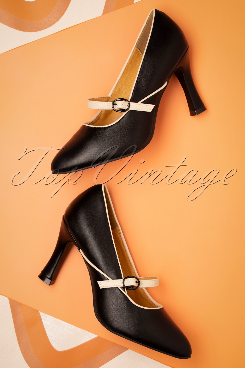 black 50s heels