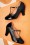 Zapatos de salón negros con tira en T Diva Blues de los años 50