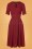 Bright and Beautiful - Clementine Plain Swing Dress Années 50 en Rouge Profond