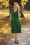 Irene Cross Over Swing Dress Années 40 en Vert