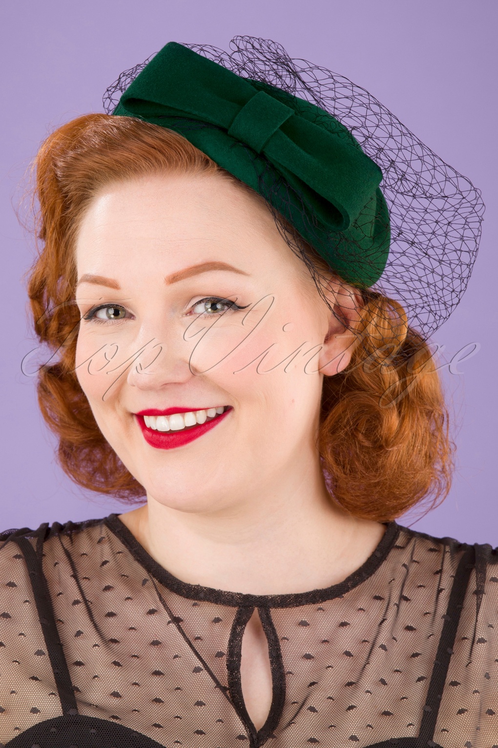 50s Shamira Fascinator In Green