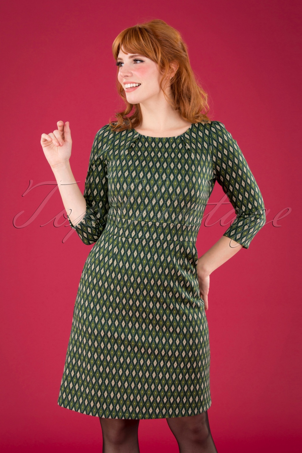 pine green dress