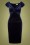 Vintage Chic for Topvintage - 50s Glenda Velvet Pencil Dress in Navy 2
