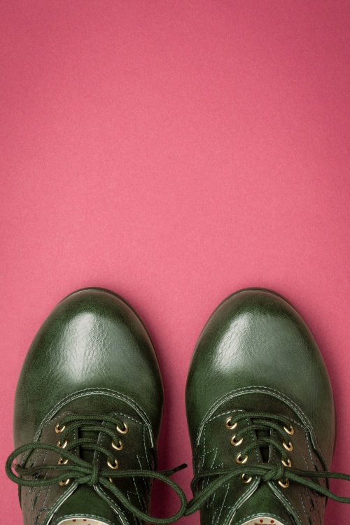 B.A.I.T. - 40s Rosie Oxford Shoe Bootie in Green 4