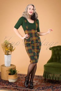Collectif ♥ Topvintage - 50s Alexa Valley Check Pencil Skirt in Multi 2