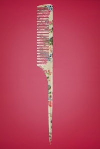 The Vintage Cosmetic Company - Fabulously Floral Tail Comb en Ivoire