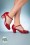 B.A.I.T. - Robbie T-Strap Pumps Années 40 en Rouge Mat 3