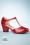 B.A.I.T. - Robbie T-Strap Pumps Années 40 en Rouge Mat 2