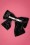 Collectif Clothing - 50s Lisette Velvet Bow Clip in Black 2