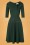 50s Beverly Swing Dress in Forest Green