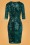 Vintage Chic for Topvintage - 50s Saskia Sequin Pencil Dress in Green Velvet 5