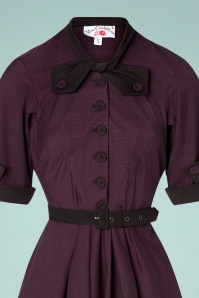 Miss Candyfloss - TopVintage exclusive ~ 50s Lea Dora Swing Dress in Purple 2