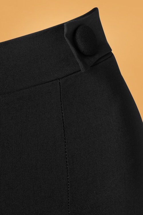 Vintage Chic for Topvintage - 40s Viola Wide Trousers in Black 3