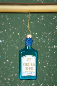 Sass & Belle - Let Christmas Be Gin Bauble in Blue