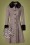 Vixen - 50s Louisa May Coat in Stone