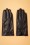 Unique Vintage - Faux Leather Bow Gloves Années 50 en Noir Mat 4
