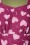 Hearts & Roses - Maya Hearts Wiggle Dress Années 50 en Framboise 4
