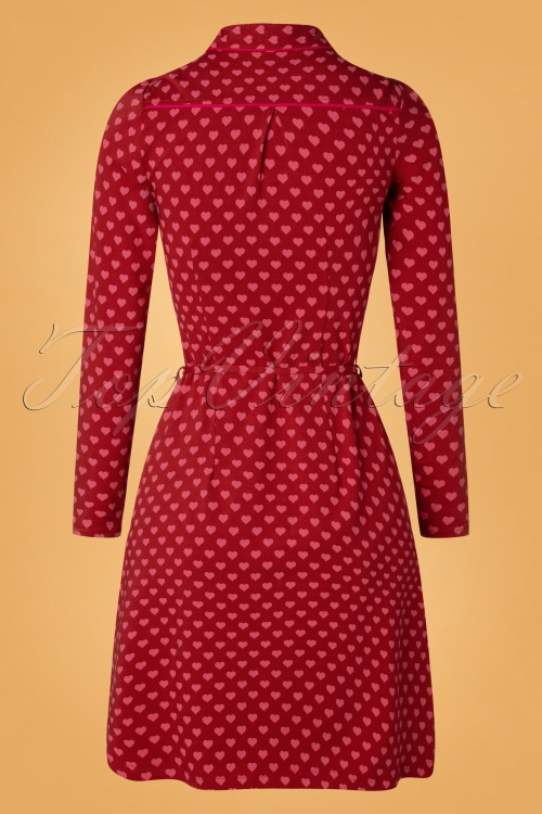 Tante Betsy - Betsy Hearts Dress Années 60 en Rouge 6