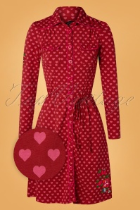 Tante Betsy - 60s Betsy Hearts Dress in Red