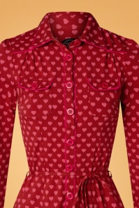 Tante Betsy - Betsy Hearts Dress Années 60 en Rouge 3